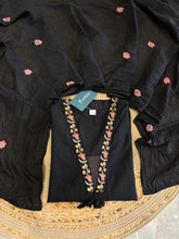 A3924 - Embroidered Khadi Cotton Suit with Pants & Dupatta