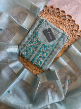 A1203 - Linen Cotton Suit with Kantha Handwork