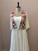 A1656- A Chinon gown with an Embroidered Jacket