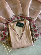 A1221 - Linen Unstiched Suit with Minimal Handwork.