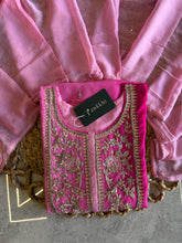 A1092 - Ombre Chinon Suit with Handwork Yoke Pants & Dupatta