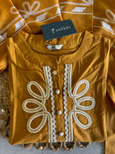 A2785 - Cotton Suit with Embroidered Neck, Designer Bell Bottoms & Printed Dupatta.