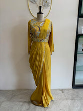 A2695 - Pre-draped Saree With Handworked Blouse and Statement Belt