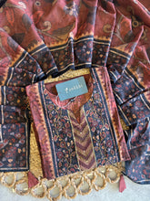 A1585 - Pure Cotton Kalamkari Kurti with Pants & Dupatta