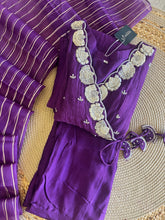 A1284- Mul Chanderi handwork Angrakha Anarkali with pants and dupatta
