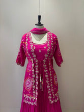 A1281 - Pure chinon Bandhani Jacket gown