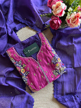 A1604 - Mul Chanderi Handwork Align Kurti with Pants & Dupatta