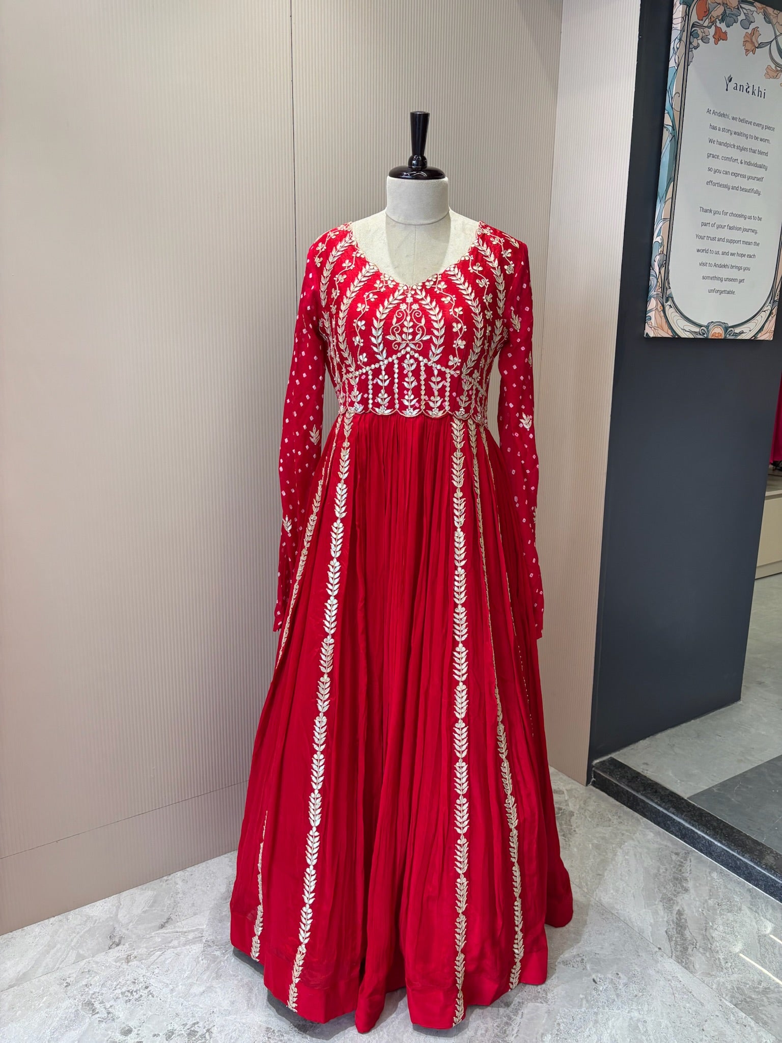 A1495 - Pure Crepe One Piece with Gota handwork