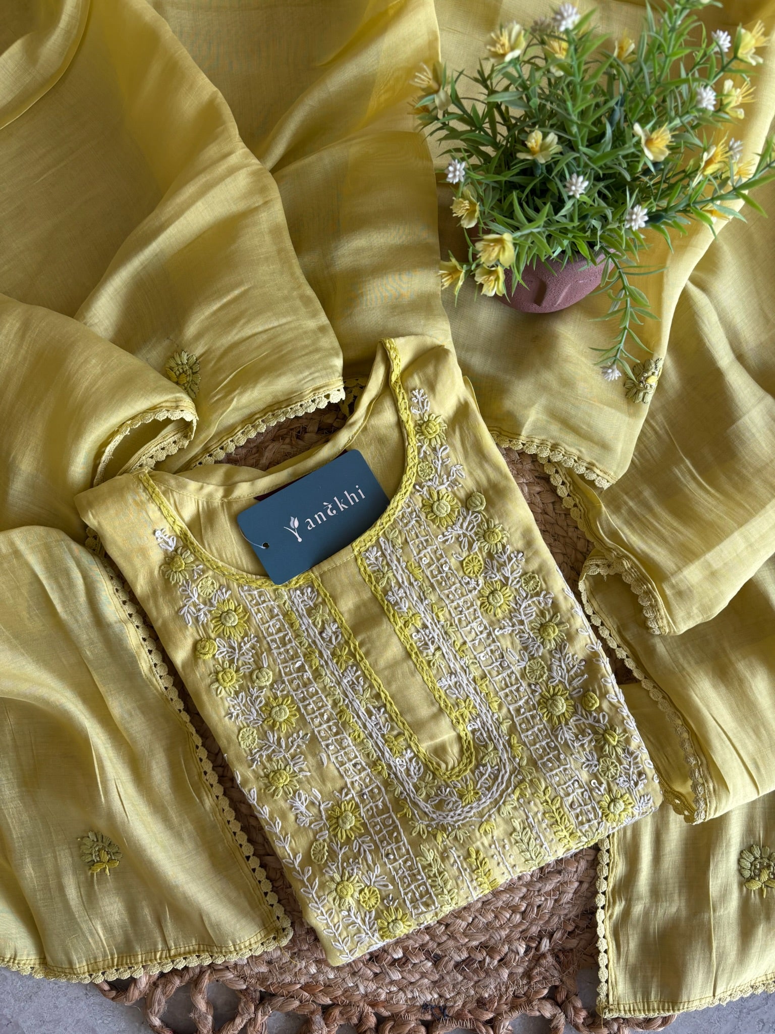 A2717 - Embroidered Russian Silk Suit Set