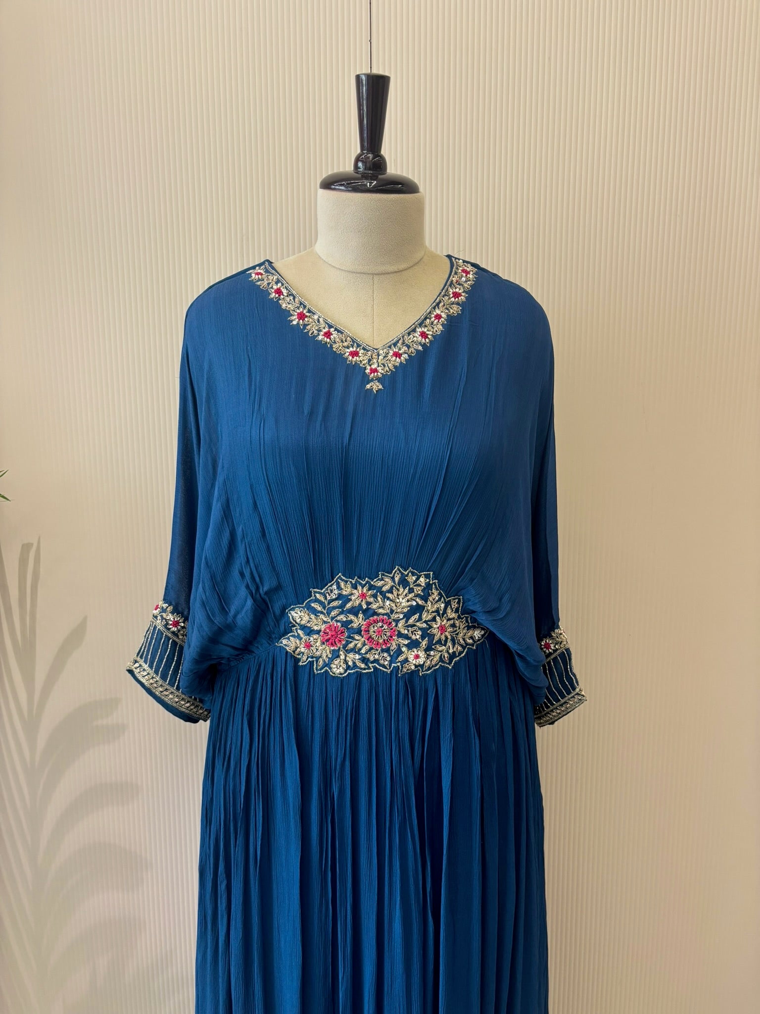 A2681 - Pure Chinon Kaftan Gown with minimal Handwork details.
