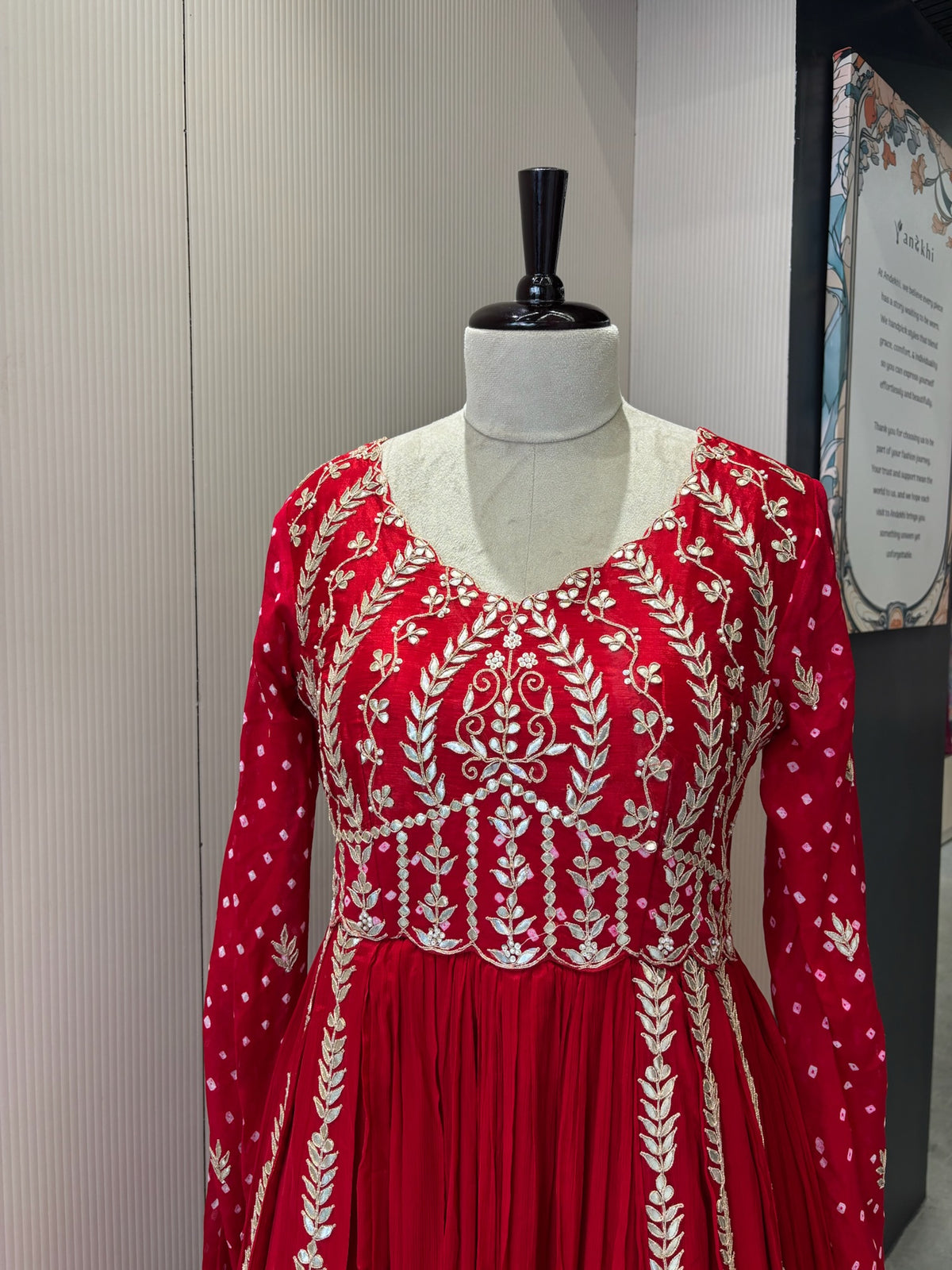 A1495 - Pure Crepe One Piece with Gota handwork