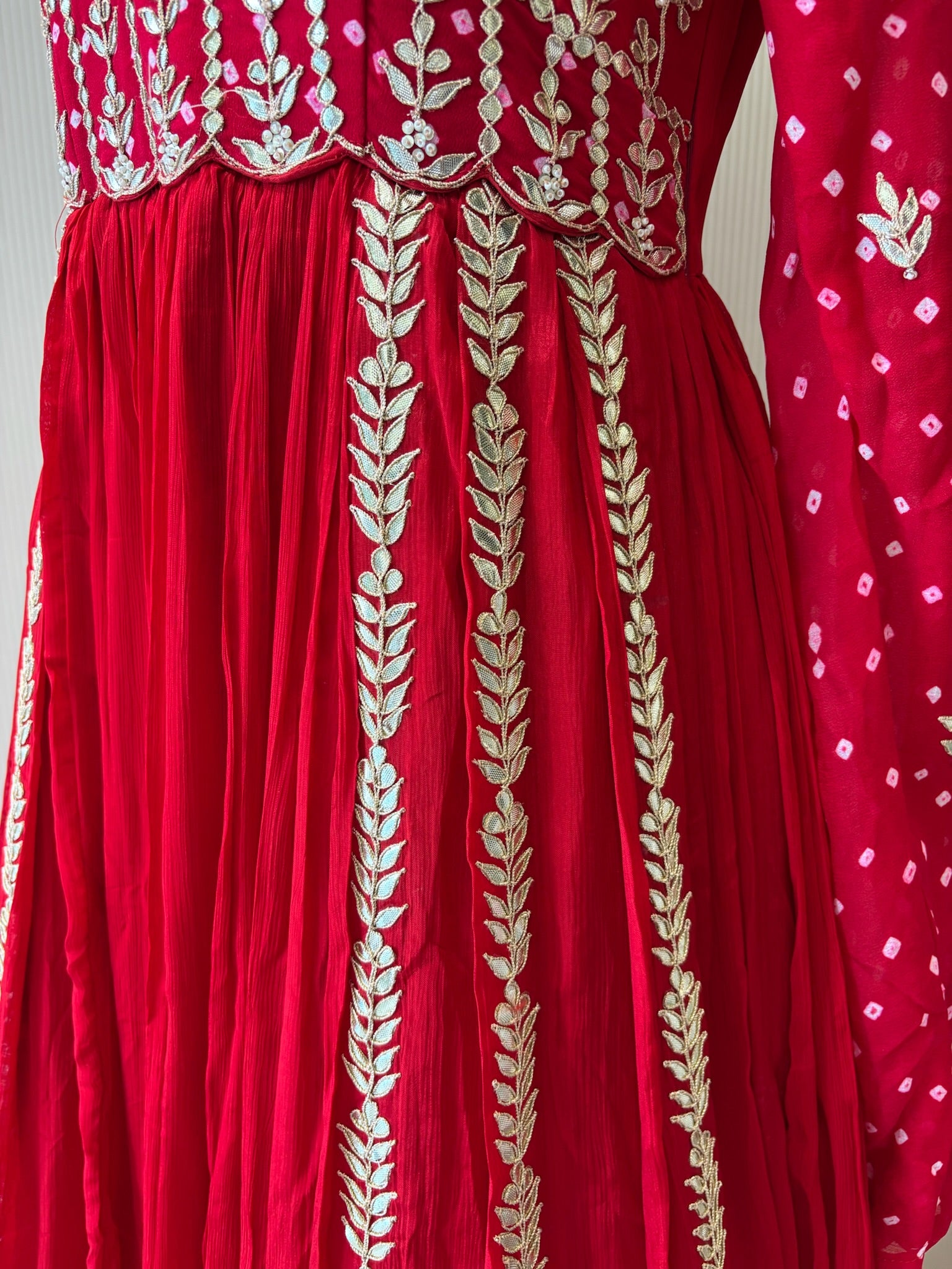 A1495 - Pure Crepe One Piece with Gota handwork