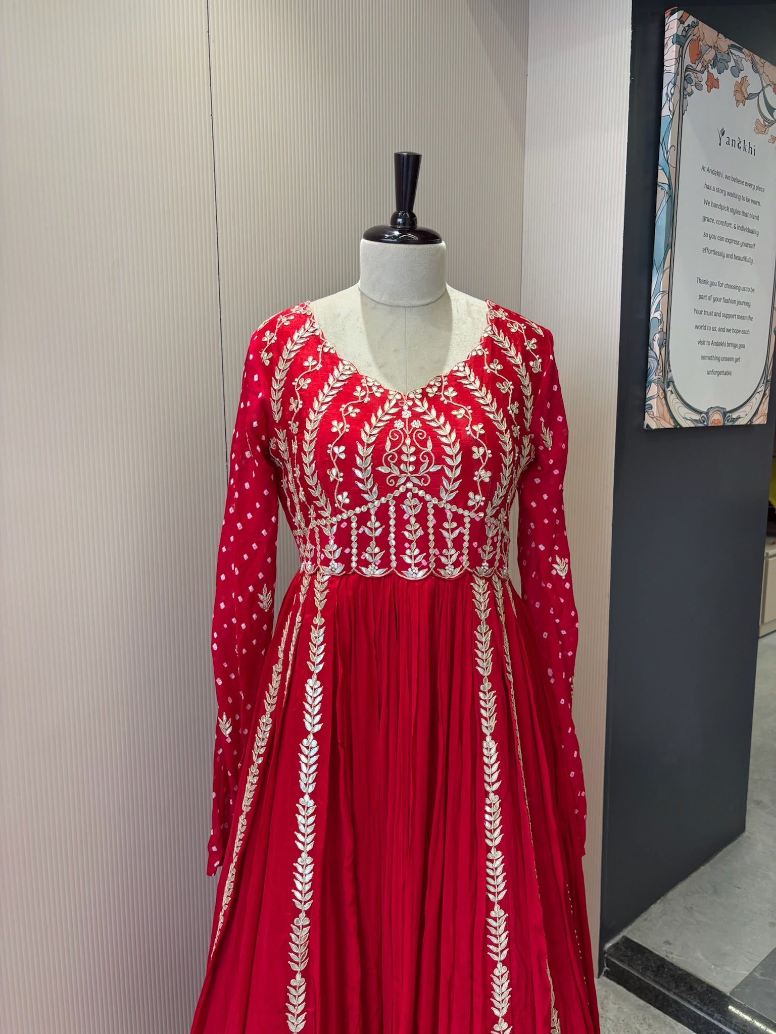 A1495 - Pure Crepe One Piece with Gota handwork