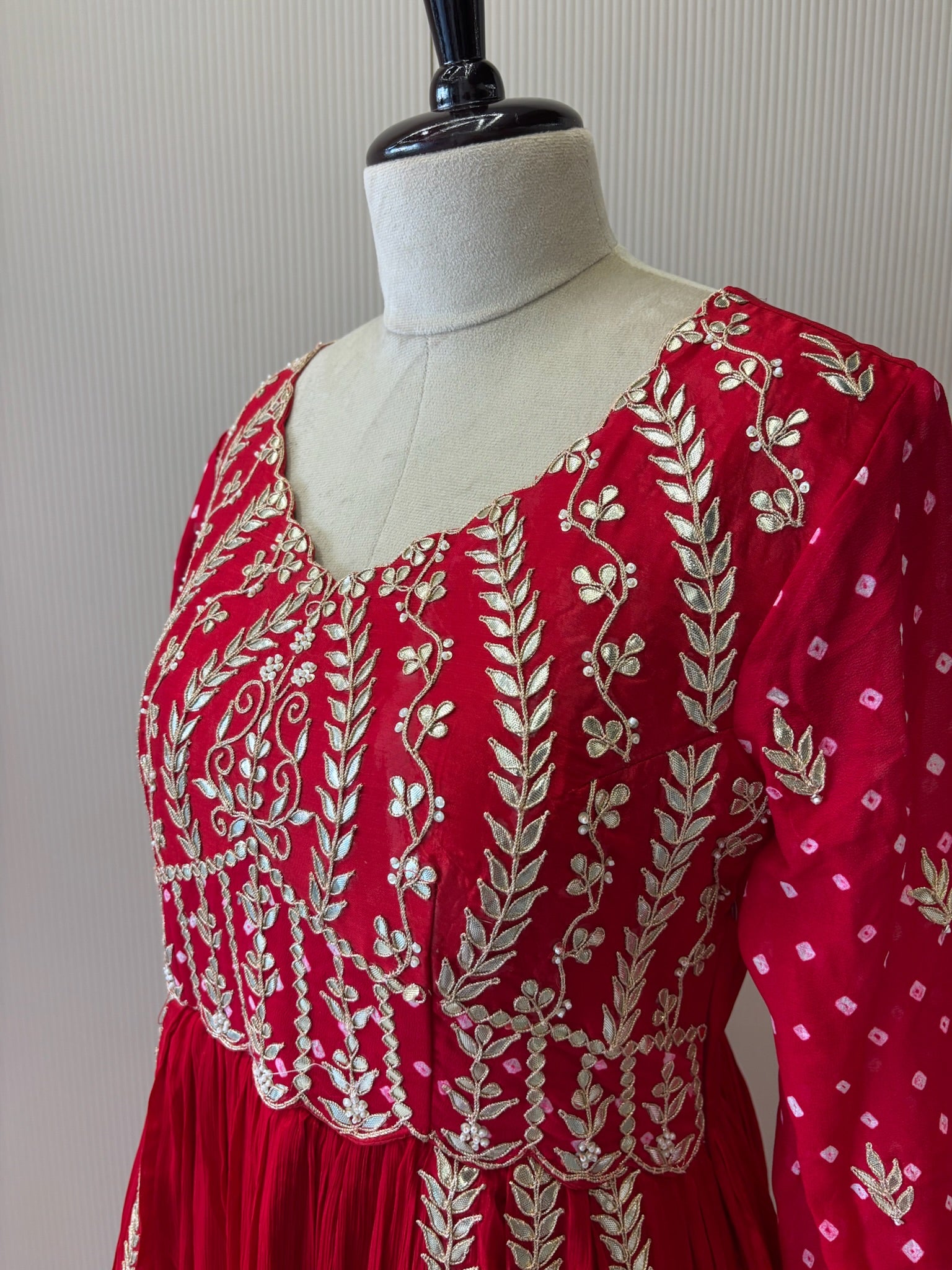 A1495 - Pure Crepe One Piece with Gota handwork