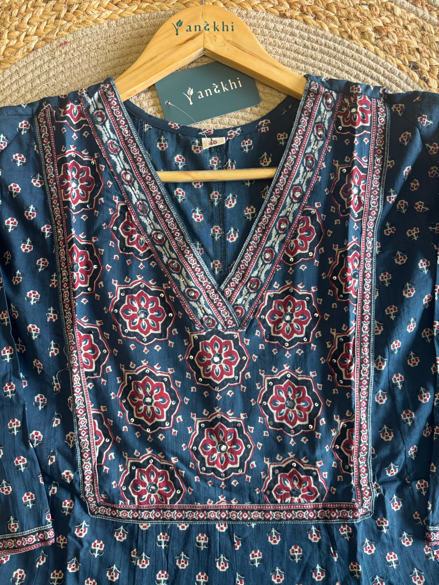 A3927- Floral Printed Anarkali Suit crafted in Soft Cotton, paired with Printed Pants & Dupatta.