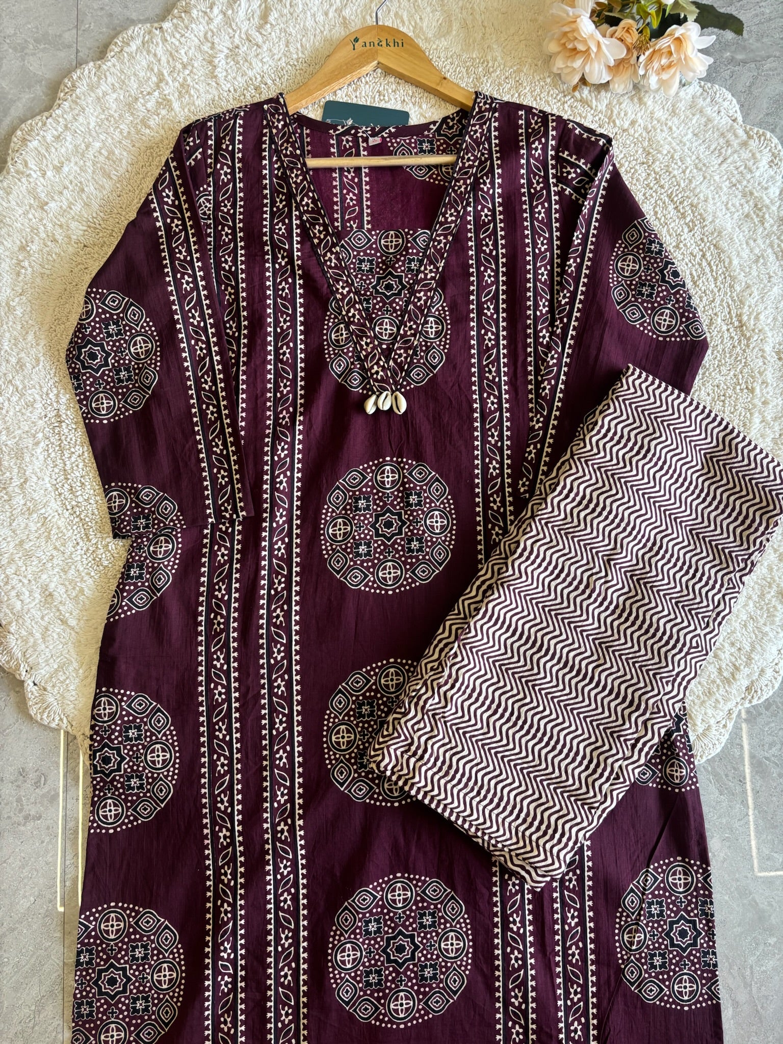 A2842- Pure Cotton Suit with Pants & Dupatta.
