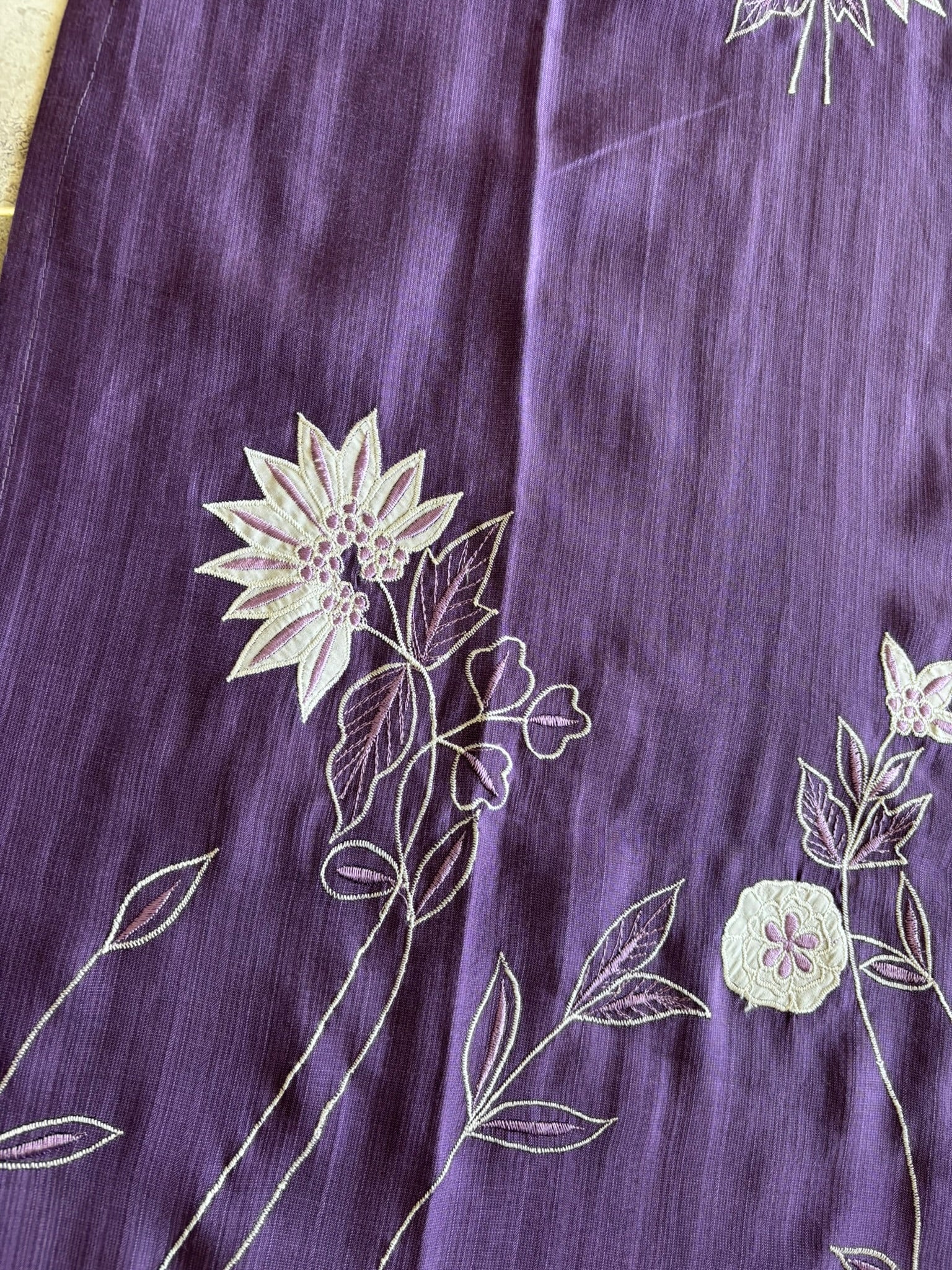 A2714 - Rayon Kurta Set with delicate Patchwork, Hand Embroidery & Printed Organza Dupatta