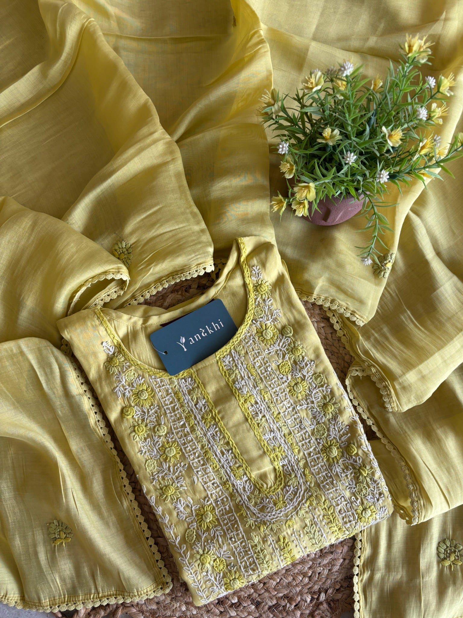 A2717 - Embroidered Russian Silk Suit Set