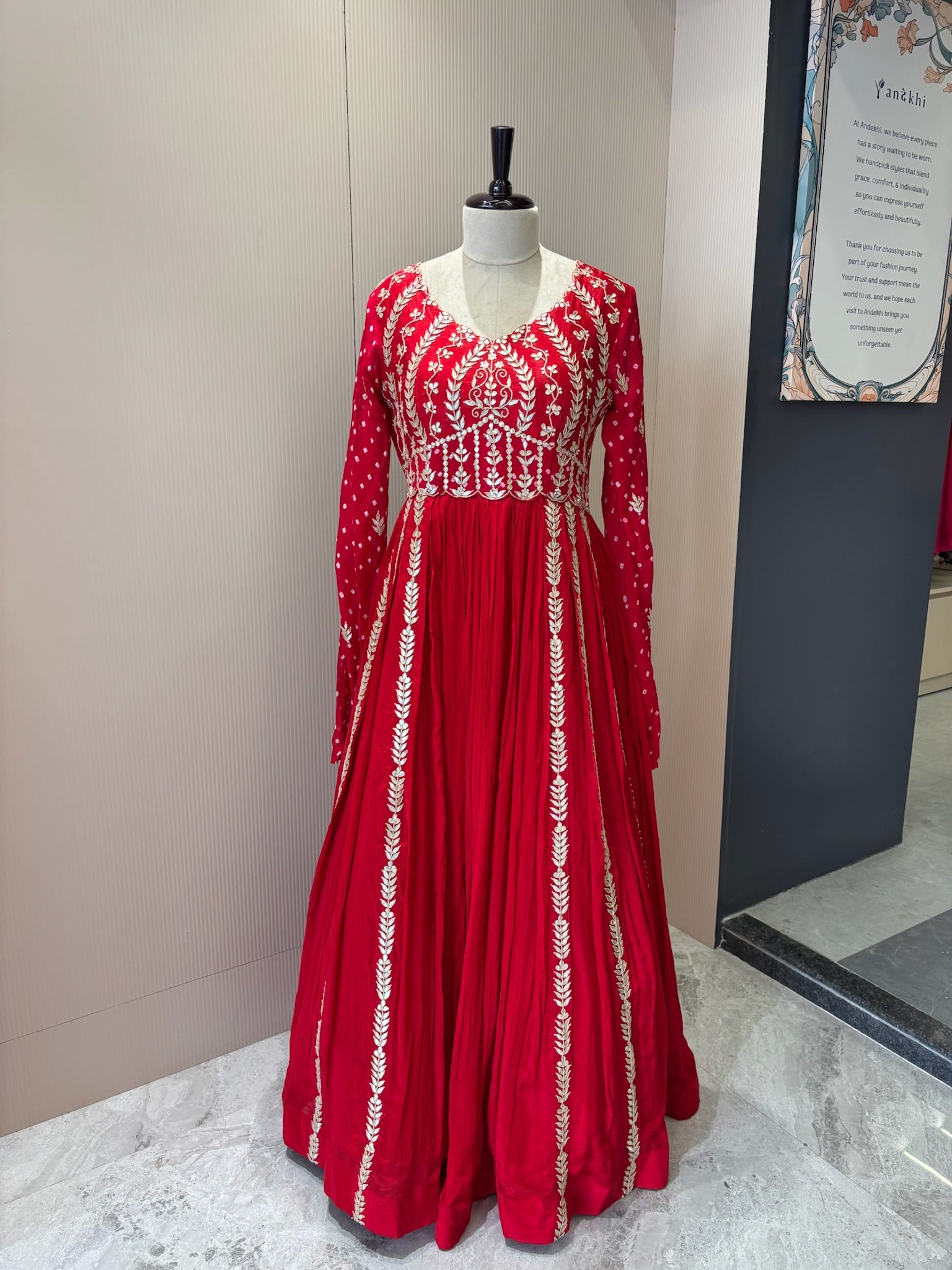 A1495 - Pure Crepe One Piece with Gota handwork
