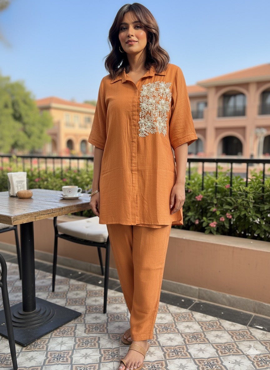 A1297- Pure Mul Chanderi Co-ord set