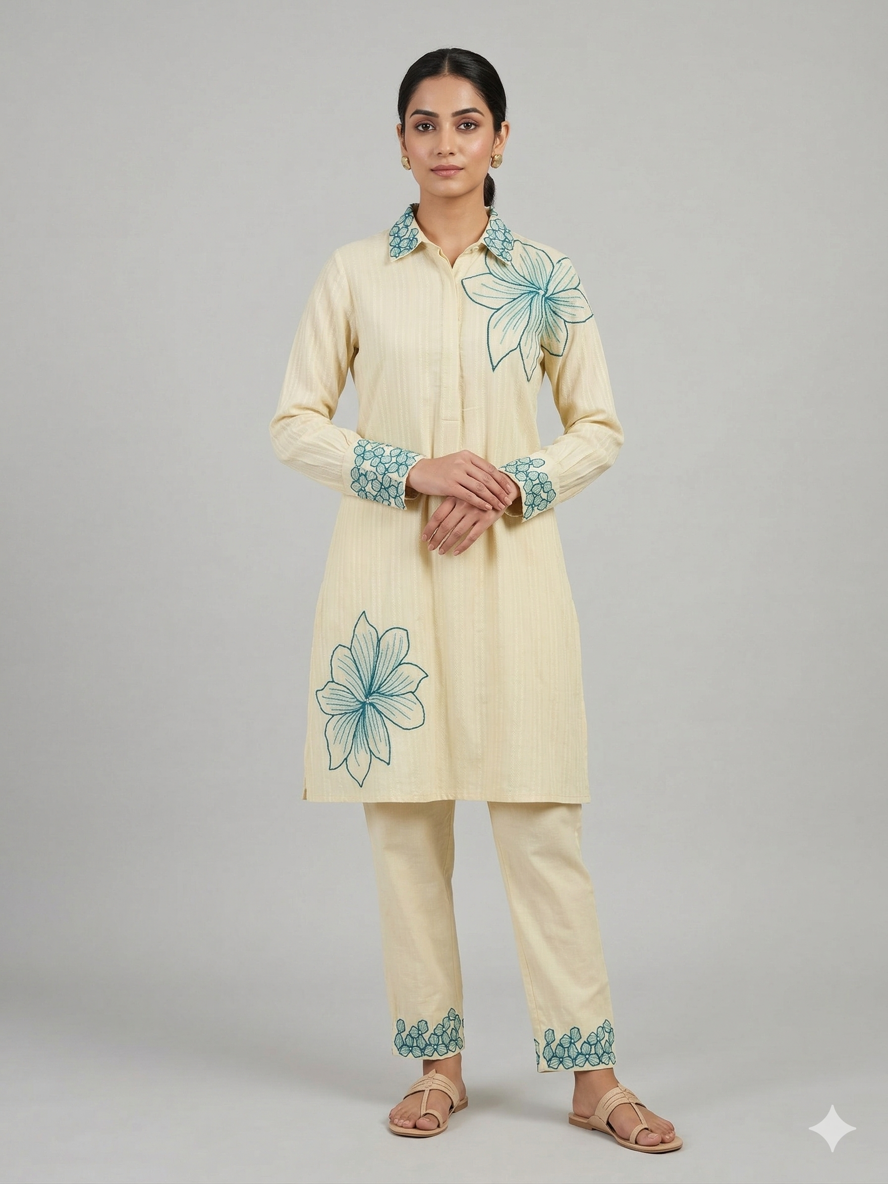 A2684 - Cotton embroidered Coord set