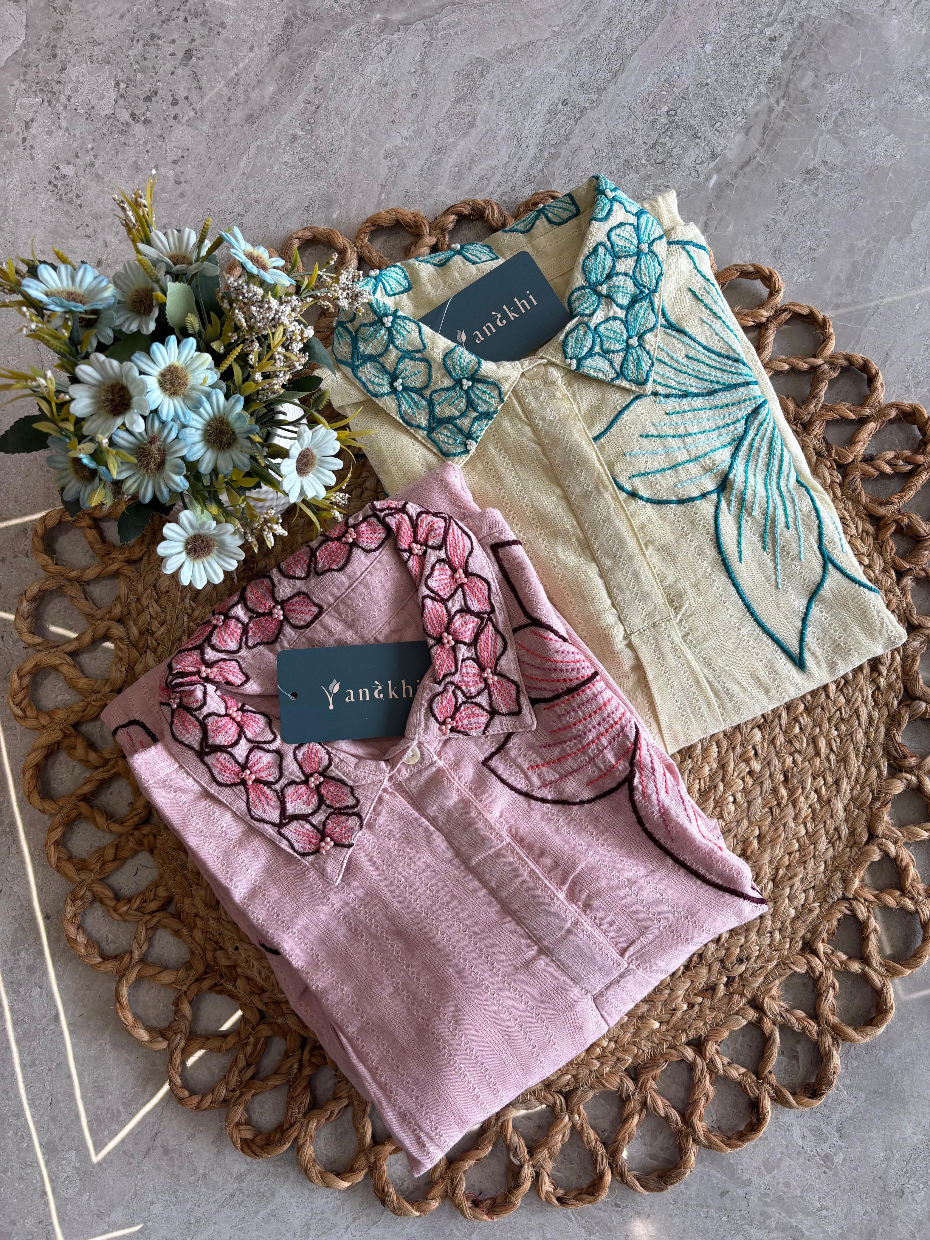 A2684 - Cotton embroidered Coord set