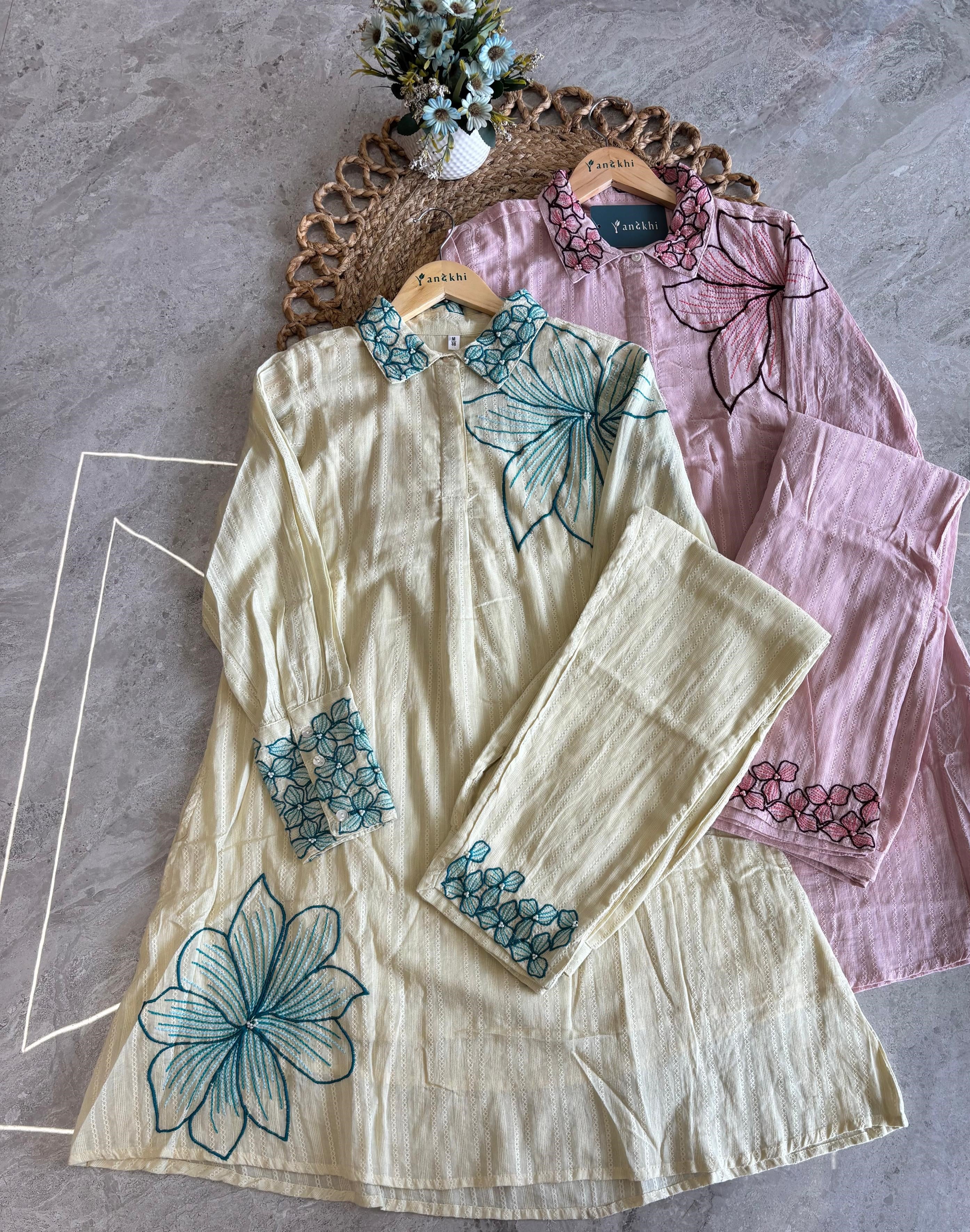 A2684 - Cotton embroidered Coord set