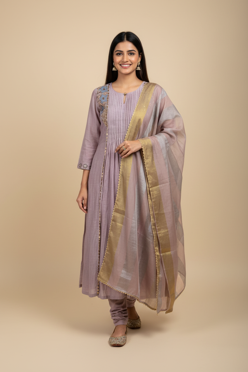 A4149 - Hair Back & Dupatta One Side